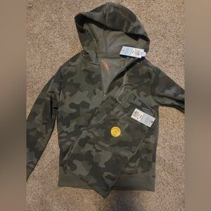 Cat & Jack Green Camo Hoodie and Pants Set